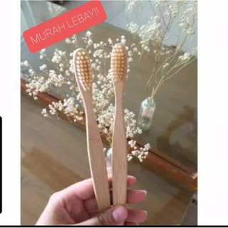 (READY-JKT) Sikat Gigi Bambu / Bamboo Tooth Brush - Eco Friendly & BPA Free