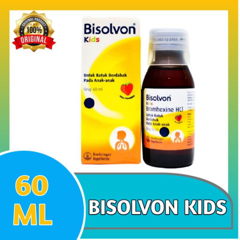 Bisolvon Kids Syrup / Sirup Bisolvon Kids Kecil 60ml - Obat Batuk Berdahak Anak