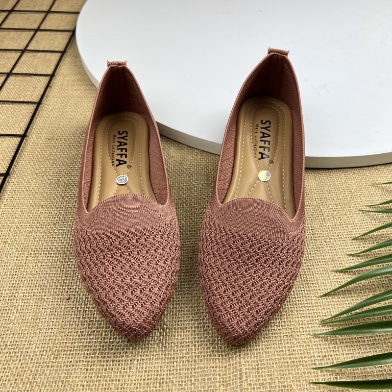 MARASYAFFA - SEPATU FLAT WANITA RAJUT MS25