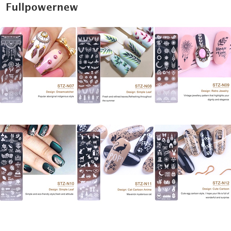 [FULL] Nail Stamping Templates Geometry Flower Stainless Steel Nail Art Decoration