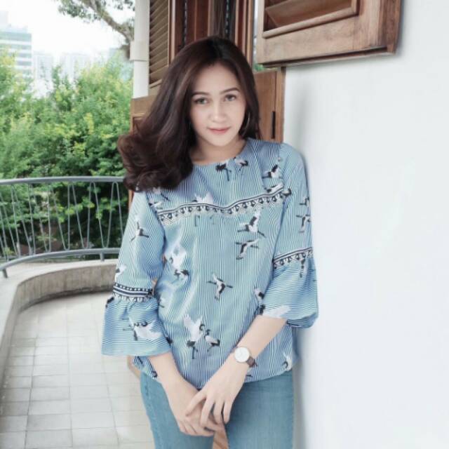  Baju  Falm Blouse  Atasan Wanita Import Murah Realpict 