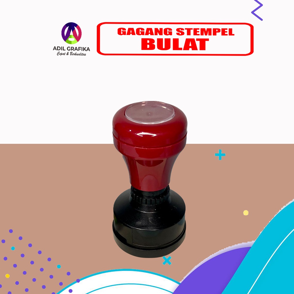 Gagang Stempel Flash Bulat