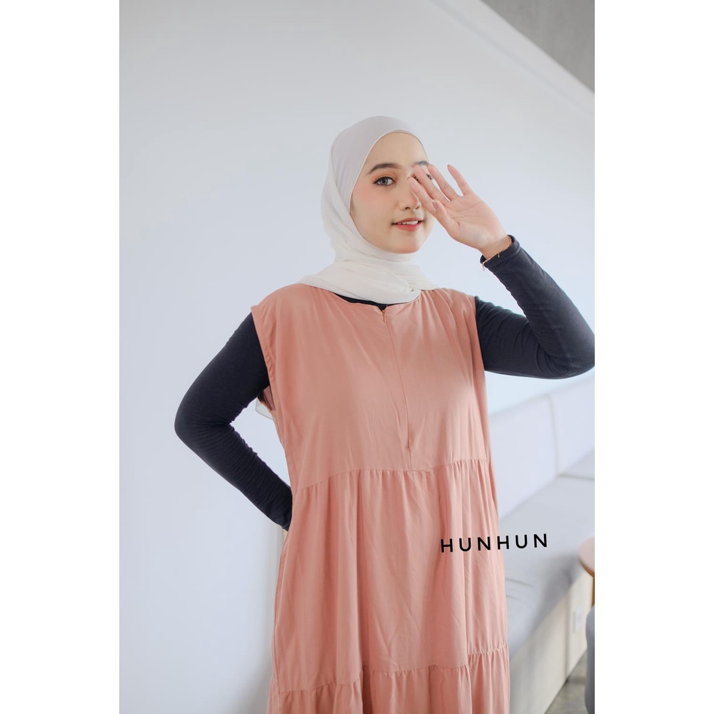 SHAKILA INNER DRESS/LONG DRESS TANPA LENGAN/BAHAN KATUN SHAKILA/MAXI DRESS FLARE WANITA/BUSUI FRIENDLY PUSATGROSIR_SOLO