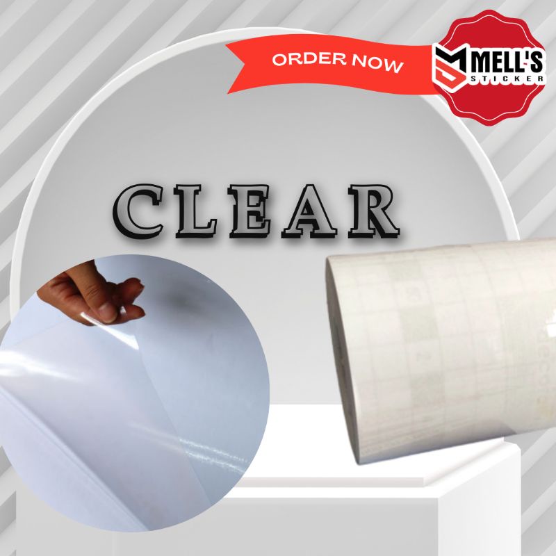 stiker skotlet putih transparan putih clear bening 1 meter profix stiker motor anti gores