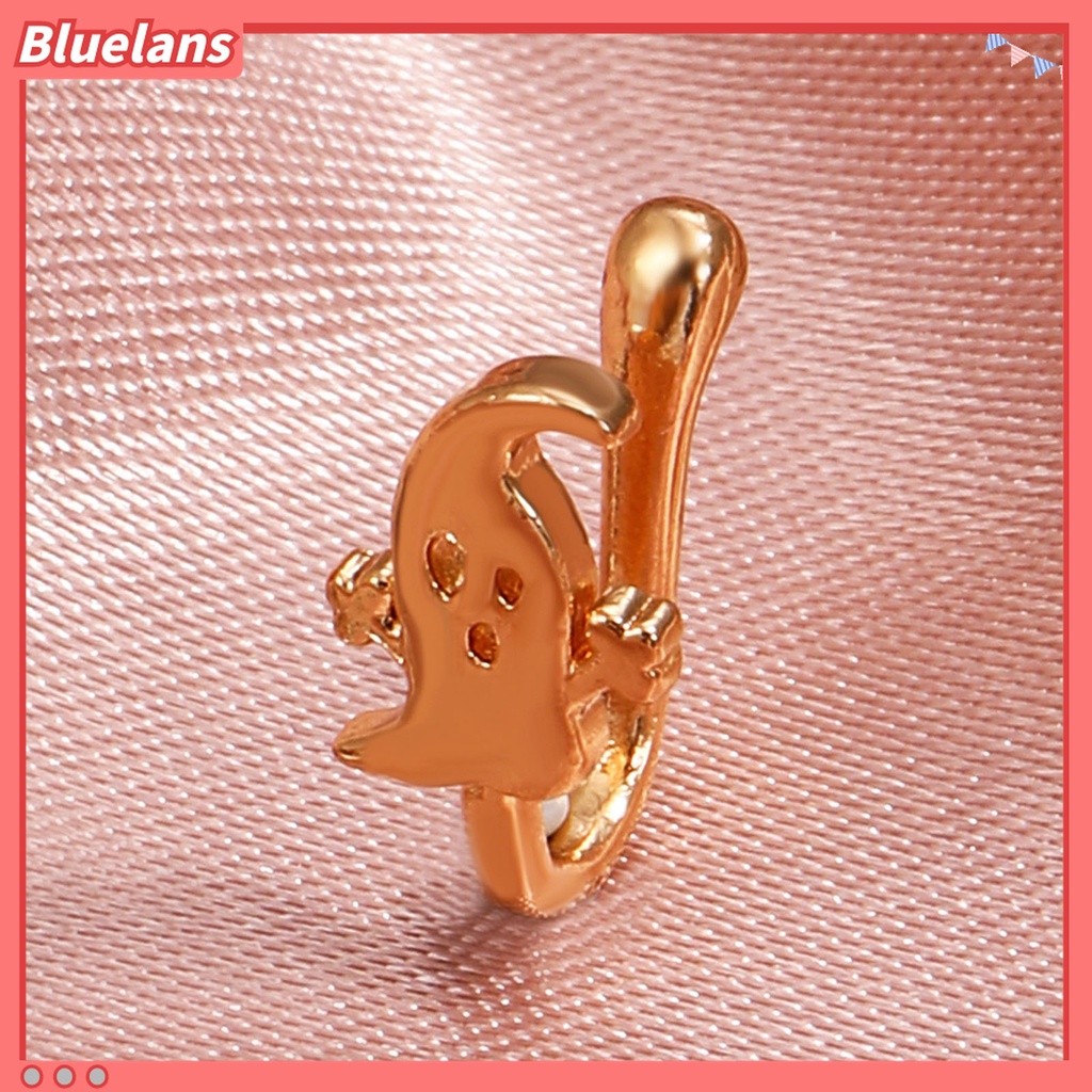 Cincin Hidung Palsu Bentuk U Desain Kartun Katak Bahan Cubic Zirconia Untuk Pesta