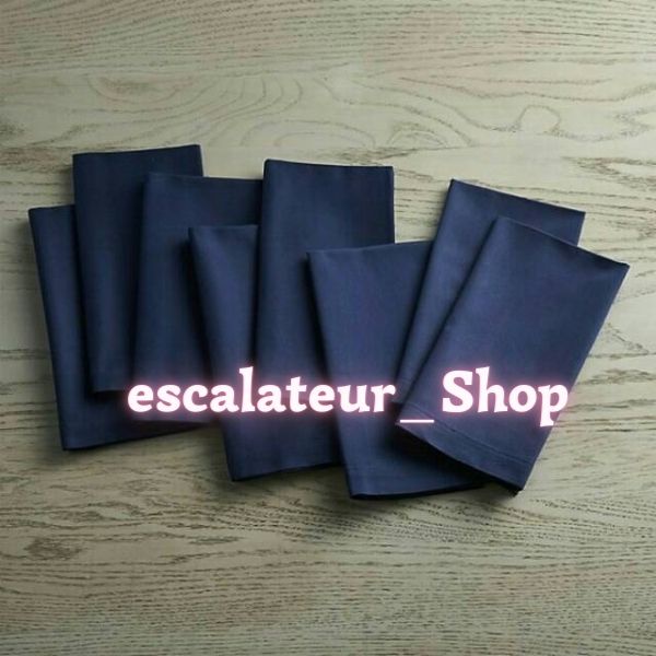 JUAL ✅Serbet/napkin serbet Serbet navy biru /napkin full cotton dark blue navy /damask navy polos na