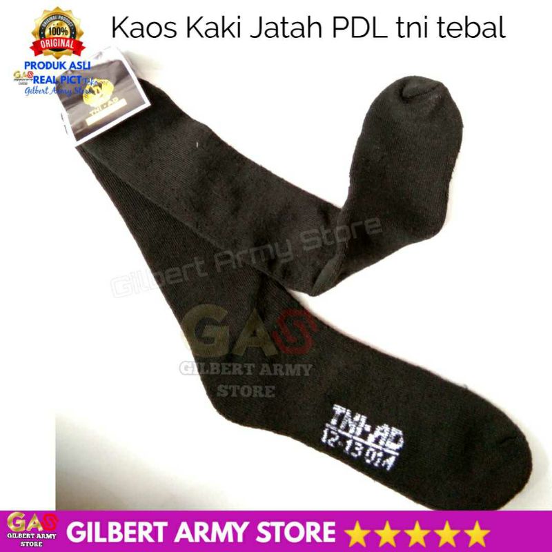 3 pcs Kaos Kaki Pdh Pdl Jatah Polri Polisi Asli Tebal Gilbert Army Store Hitam pendek panjang Terbaru