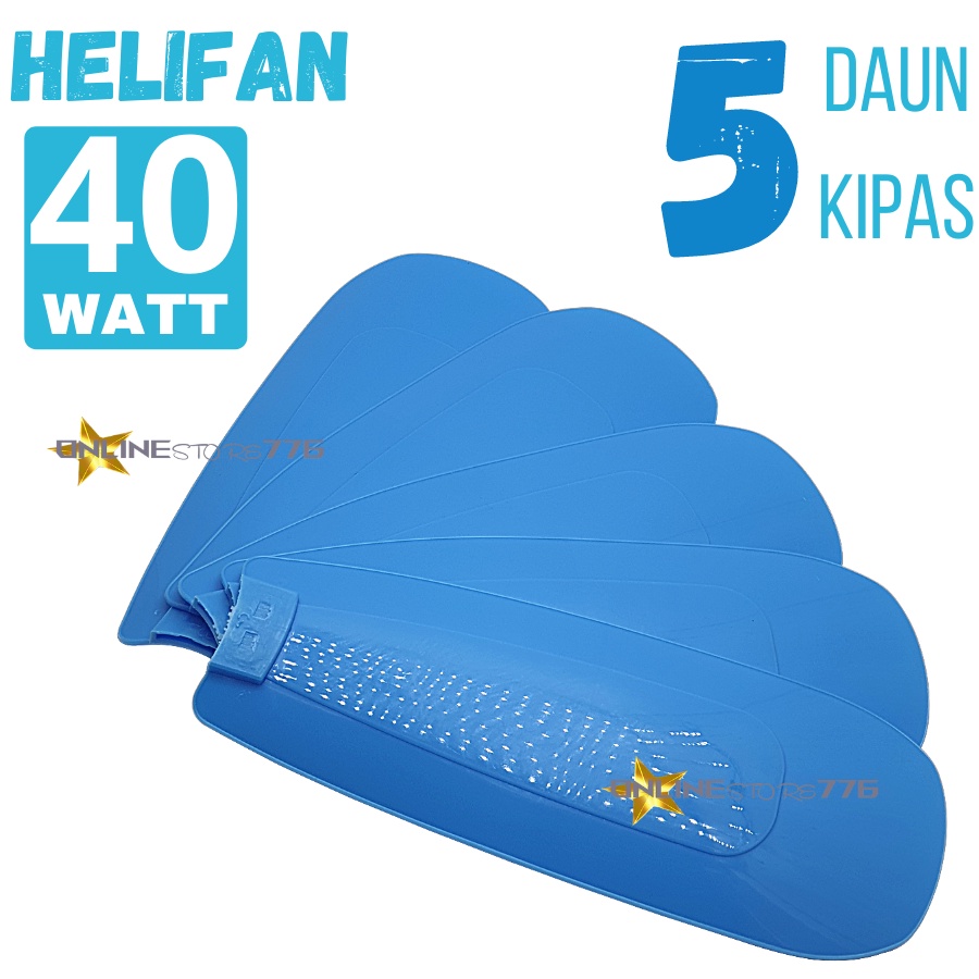 KIPAS HELIFAN 5 BALING 40 WATT / KIPAS ANGIN GANTUNG / KIPAS GANTUNG / KIPAS ANGIN GANTUNG PLAFON