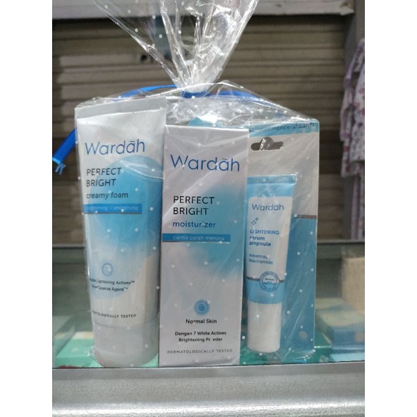 (Bisa COD) Paket Hemat Mencerahkan Wardah Perfect Bright + Serum Lightening