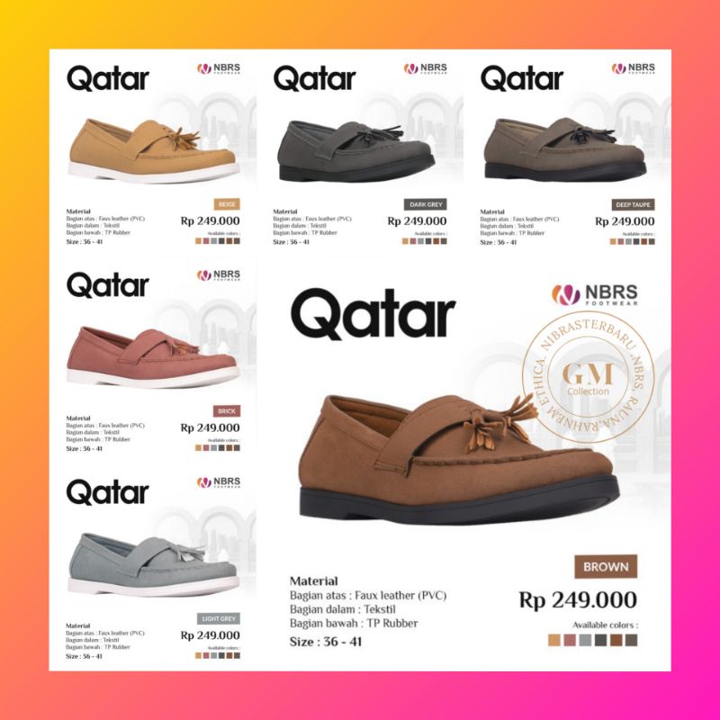 SEPATU PLAT NBRS QATAR/QATAR SEPATU NIBRA'S