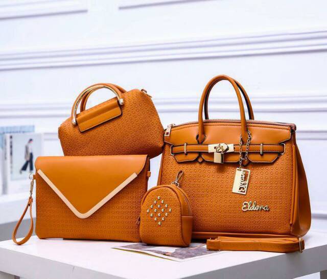 Tas import Eldora Welsy ES1162 (4in1) handbag wanita branded batam