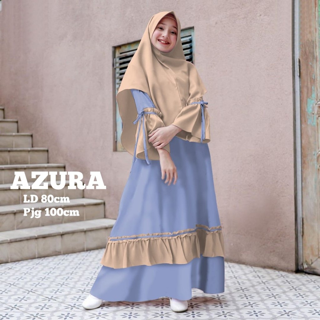 GR GAMIS ANAK TERBARU AZURA SR587 BAHAN SYAKILA PREMIUM HALUS