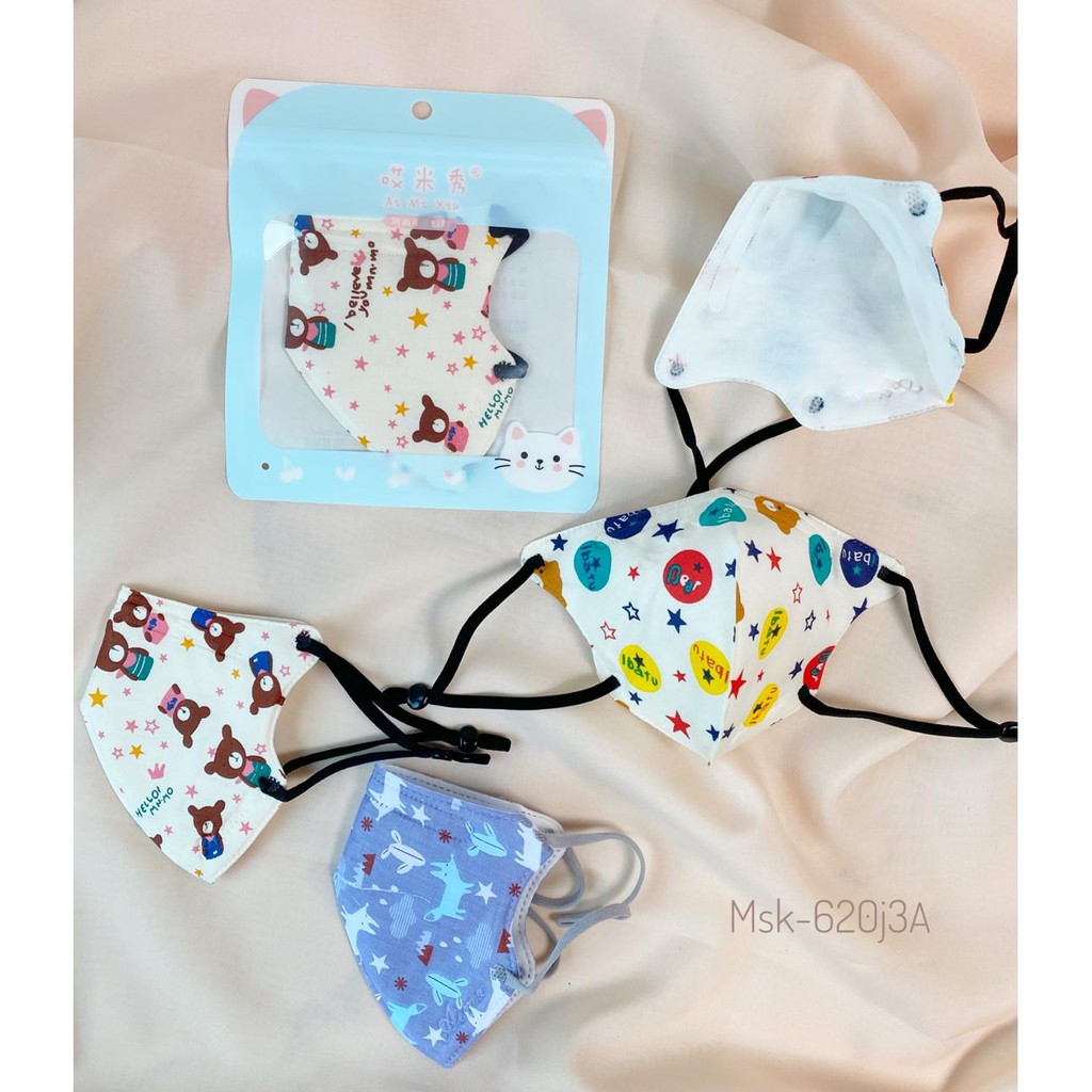 Masker Mulut Anak Bayi Batita Balita Motif Cantik Imut Lucu Karakter Anak perempuan Anak Laki Laki