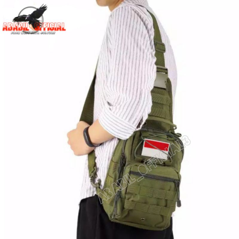 TAS SELEMPANG BOTOL/LUPUS ARMY best seller free logo