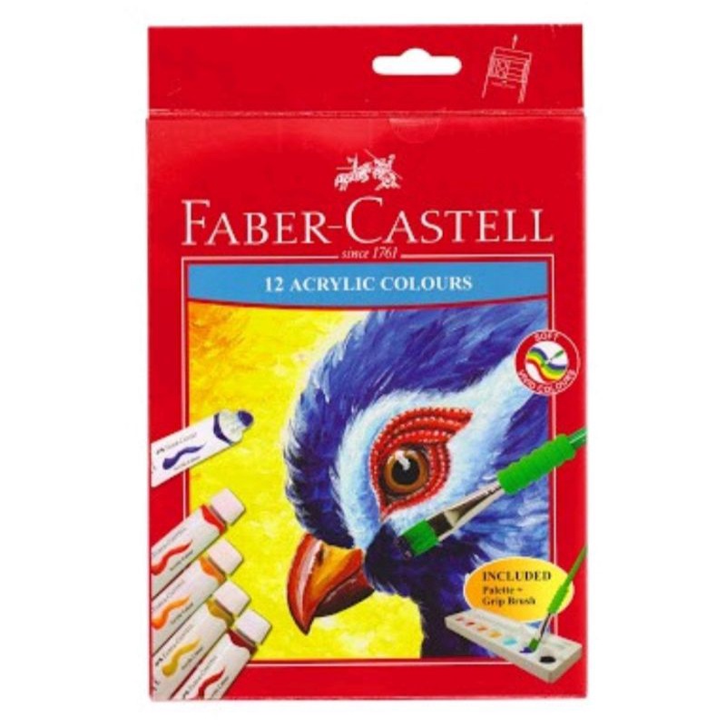

Cat air akrilik / Cat Acrylic 12 warna Faber Castell