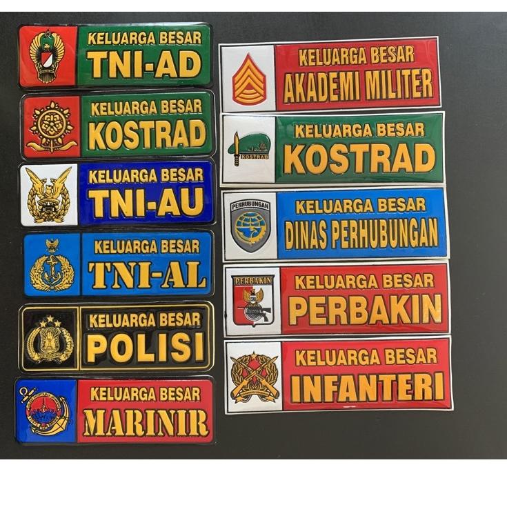 

Terbaru Minggu Ini!! Sticker Stiker Panjang Timbul Keluarga Besar TNI AD KOSTRAD TNI AU TNI AL POLISI MARINIR AKADEMI MILITER AKMIL DINAS PERHUBUNGAN PERBAKIN INFANTERI pdcu512