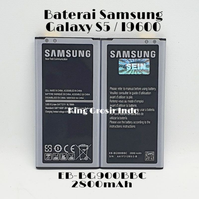 Baterai Samsung Galaxy S5 / I9600 Original OEM EB-BG900BBC Battery