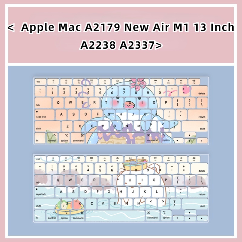 Film Pelindung Debu Keyboard Motif Kartun Bunga Untuk Apple Mac A2179 New Air M1 13 Inch A2238 A2337