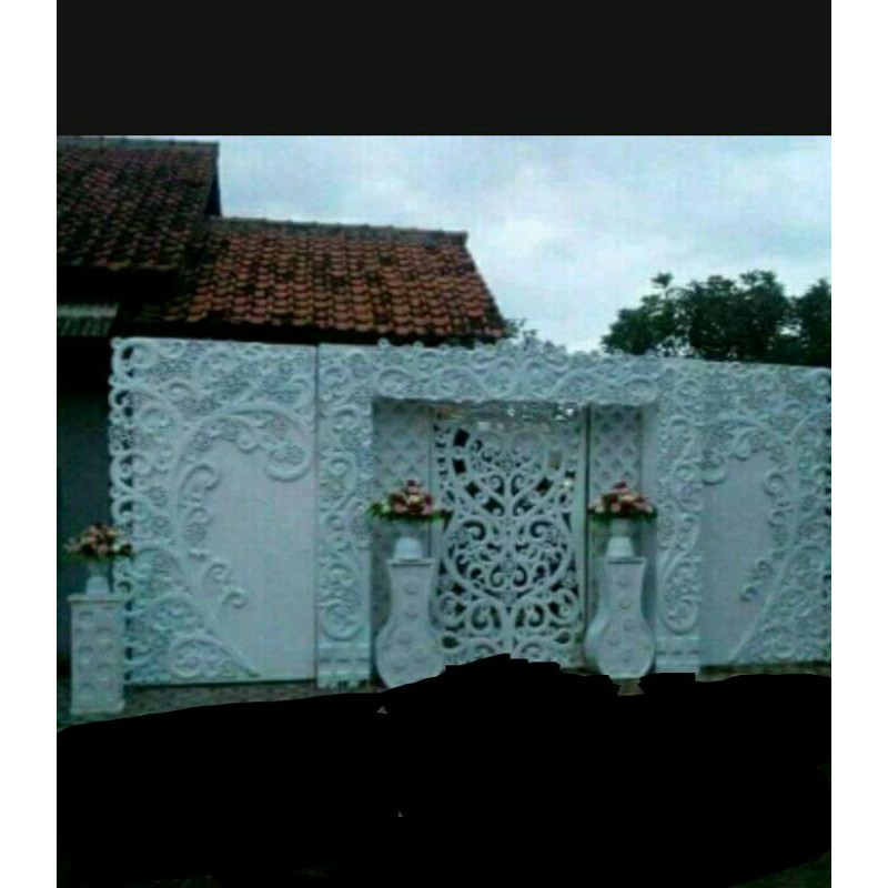 dekorasi pelaminan spon/ukiran spon