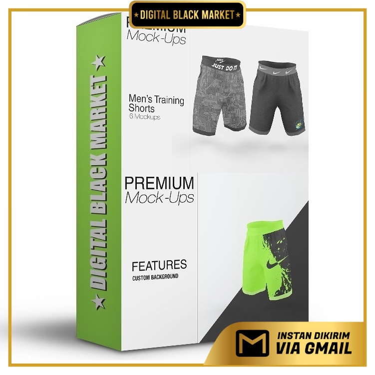 Mens Training Shorts Mockup - Adobe Photoshop