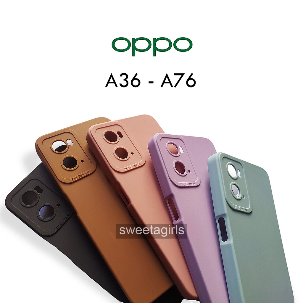 Softcase Silicon untuk Oppo A36 / A76 ( Sama Ukuran) - Sweetacase.id -  Case Macaroon - Candy Case - Casing Baby - Aesthetic Case