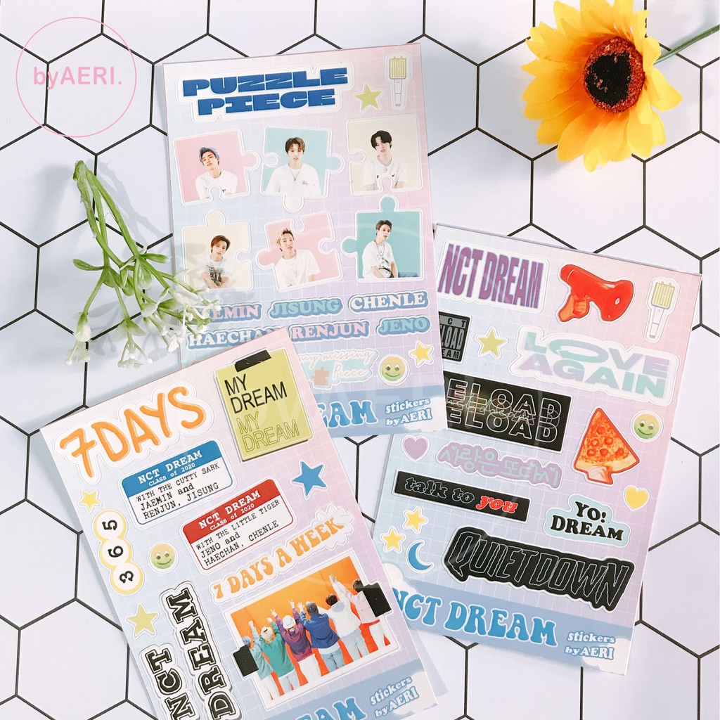 N C T DREAM STICKER KISS CUT (RELOAD RIDIN STIKER SET | STICKER TEMPEL KPOP | READY STOCK)