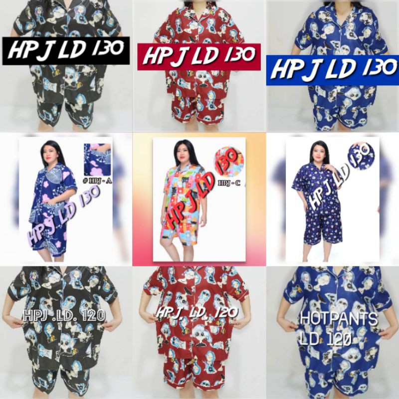 big size jumbo piyama baju tidur LD 120 130  / piama KATUN JEPANG KARAKTER