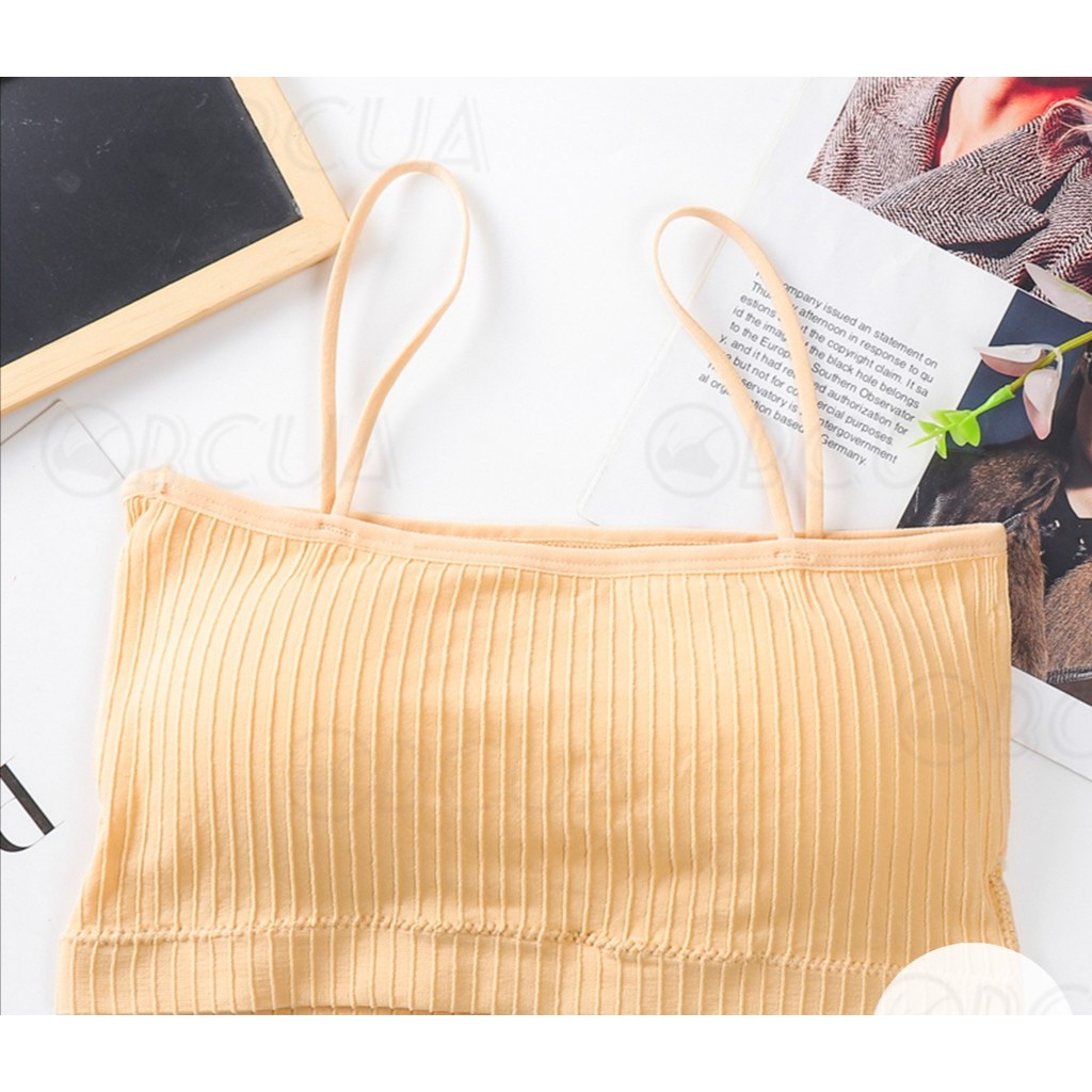 CENGLI【COD】Bra Fashion Wanita Tanpa Kawat Bahan Halus Bra Simple Import Bra Nurah Batam | BH05-Kulit