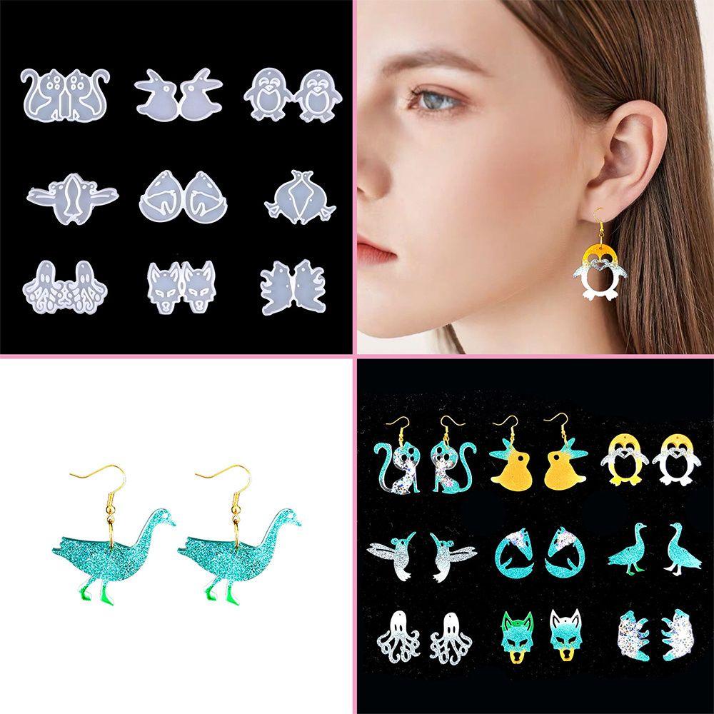 Solighter Anting Hewan Liontin Kerajinan Tangan Dekorasi Rumah Membuat Perhiasan Gantungan Kunci Liontin Cetakan Silikon