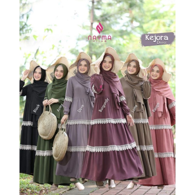 GAMIS KEJORA BY NAYMA HIJAB BAHAN ESHAL ZARA(hanya Gamis)