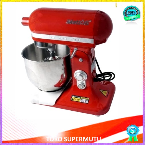 Jual Mixer Adonan Kue Roti 7 Liter 7500-IMETTOS (Warna Red) Mixer Murah