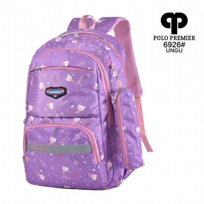 Tas Ransel anak perempuan import Polo Premier 6926# - Ungu
