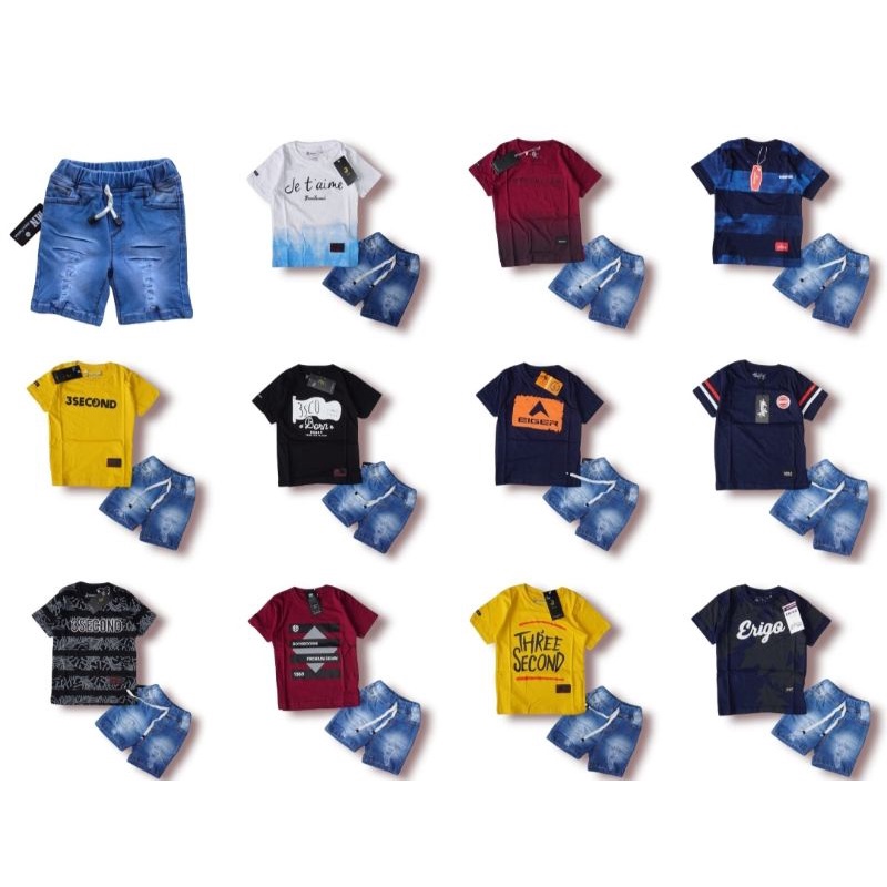 KAOS ANAK 3SECOND SETELAN ANAK THREESECOND SET BAJU ANAK 3SECOND KAOS 3SECOND ANAK CELANA PENDEK ANA