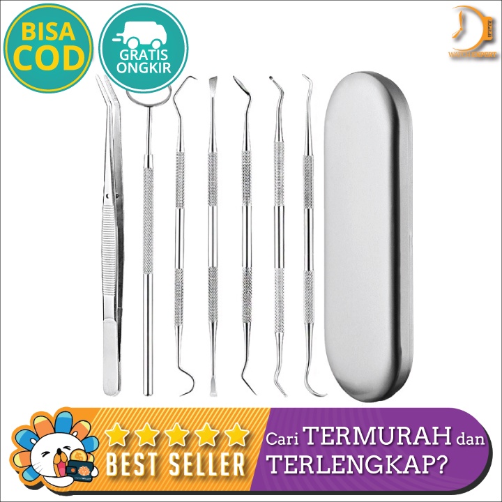 Bisa COD Peralatan Set Dokter Gigi Dentist Dental Tool 7 PCS - Rosalind 4012