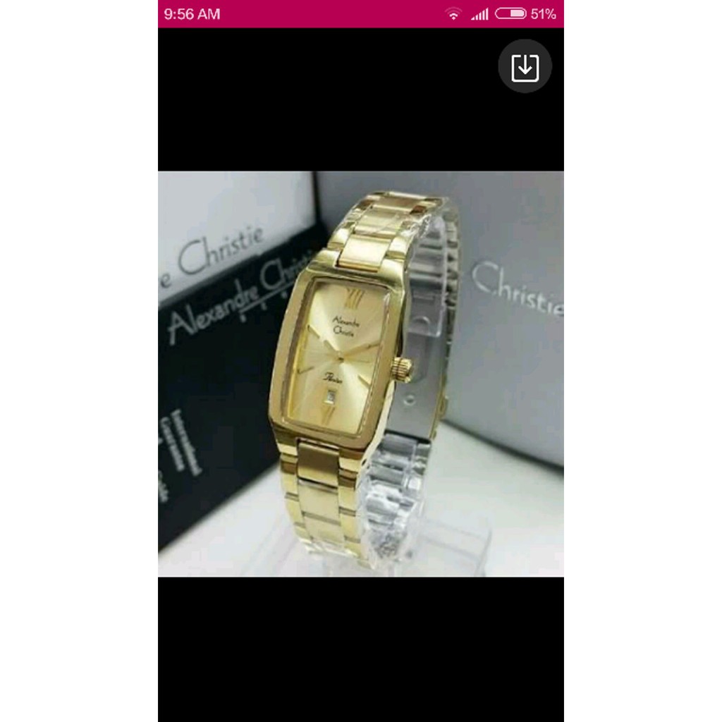 JAM TANGAN WANITA ALEXANDRE CHRISTIE AC 2455 GOLD GROSIR JAM TANGAN