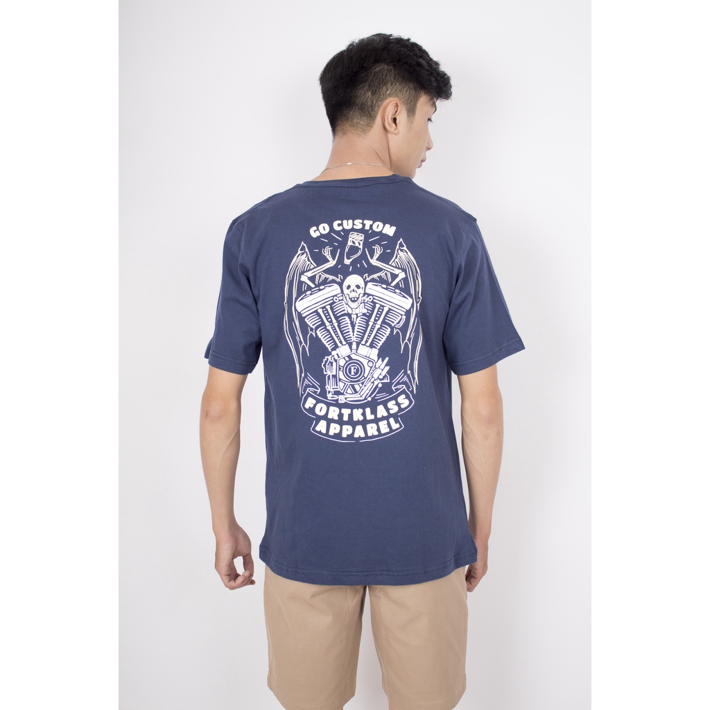 Fortglass V8-TWIN Kaos Lengan Pendek Pria Kaos Distro Kaos Pria Kaos Unisex Tshirt Cowok By FortKlass