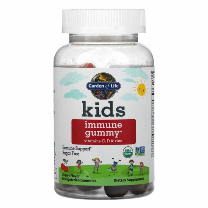 Vitamin D3 + C + Zinc Kids Organic Immune Support Anak Garden Of Life Vit Anak -