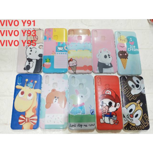 SOFTCASE VIVO Y91, Y93, Y95 GLOSSY KARAKTER