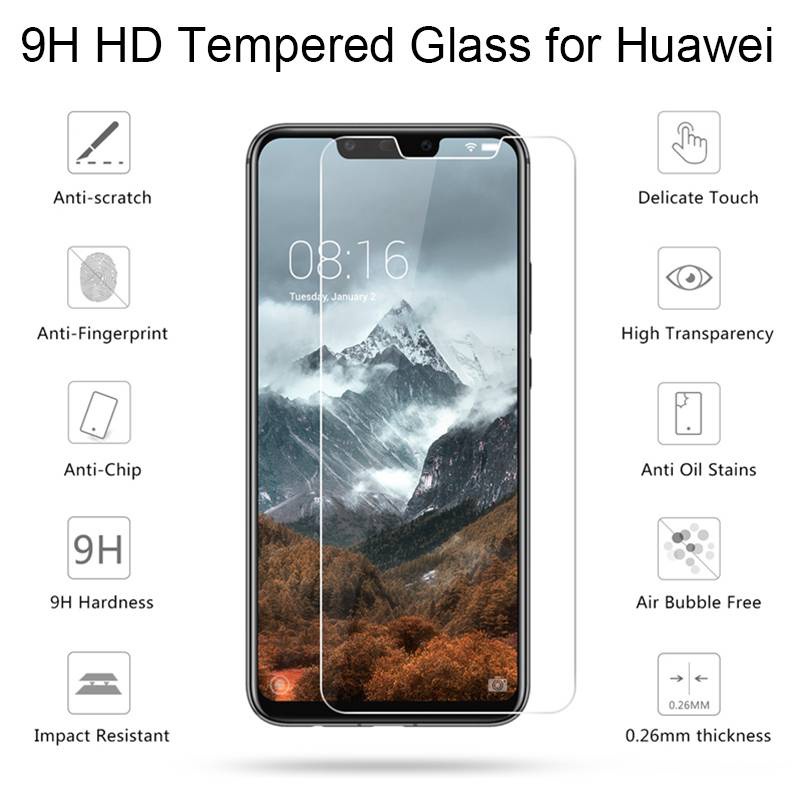 3PCS Protective Glass for Huawei P20 P10 P9 Lite Screen Protector for Huawei P30 P40 Pro Lite Glass Phone Cover