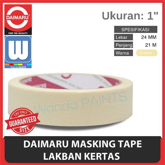 

PEREKAT-PENGIKAT- LEM KERTAS DAIMARU 24MM X 21 M (1") / LAKBAN KERTAS DAIMARU 1 INCI -PENGIKAT-