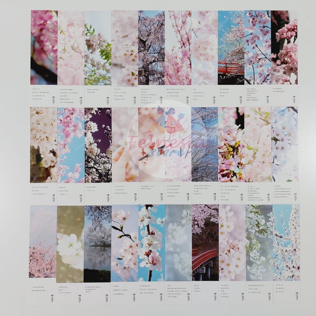

Pembatas Buku / Bookmark Motif Cherry Blossom 2