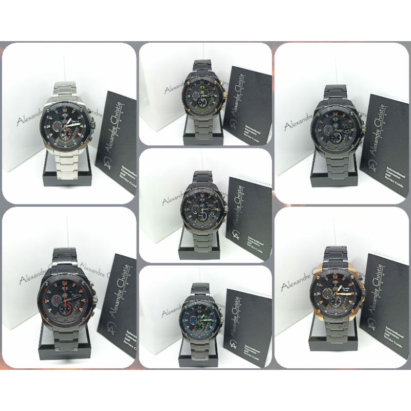 Jam Tangan Pria Alexandre Christie 6646 AC6646 AC 6646 Tali Besi / Stainless steel