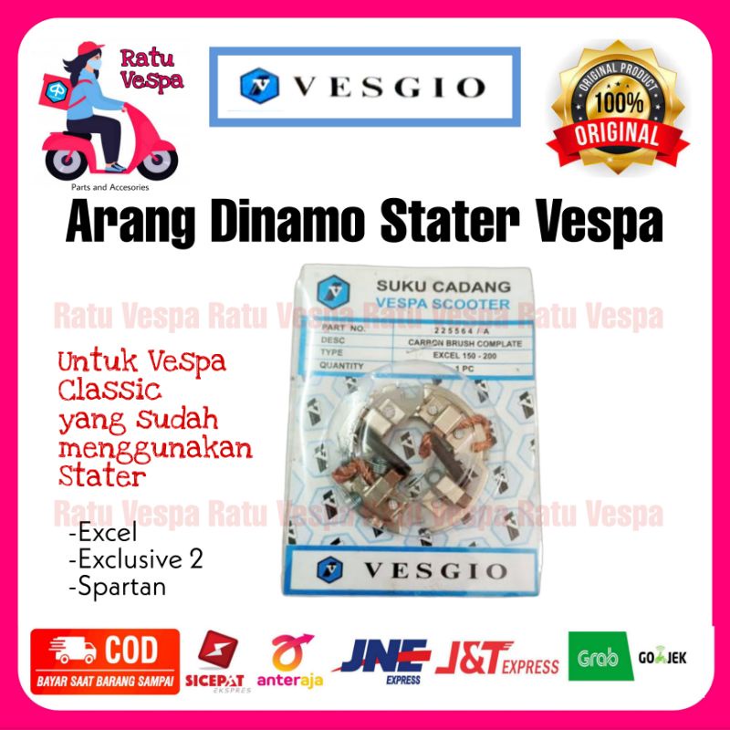 Arang Dinamo Stater untuk Vespa Excel dll VESGIO