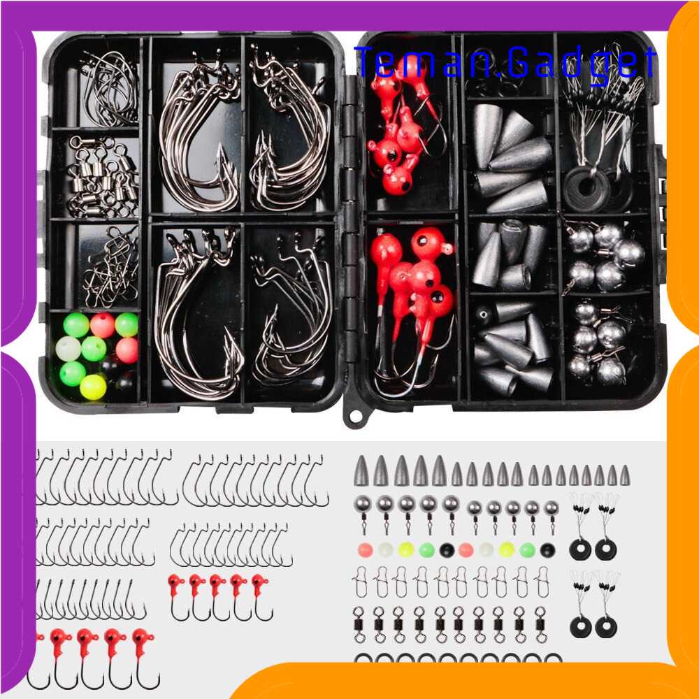 TG-IFA LUSHAZER Kail Pancing Fishing Hook Tackle Box Set 148 PCS - JY07