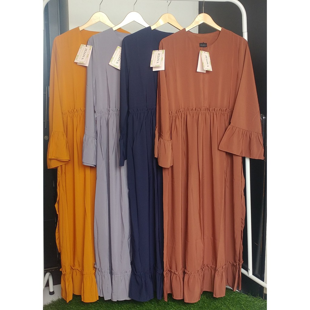 Jelova Gamis Busui Friendly  Resleting Depan J01 Shopee 