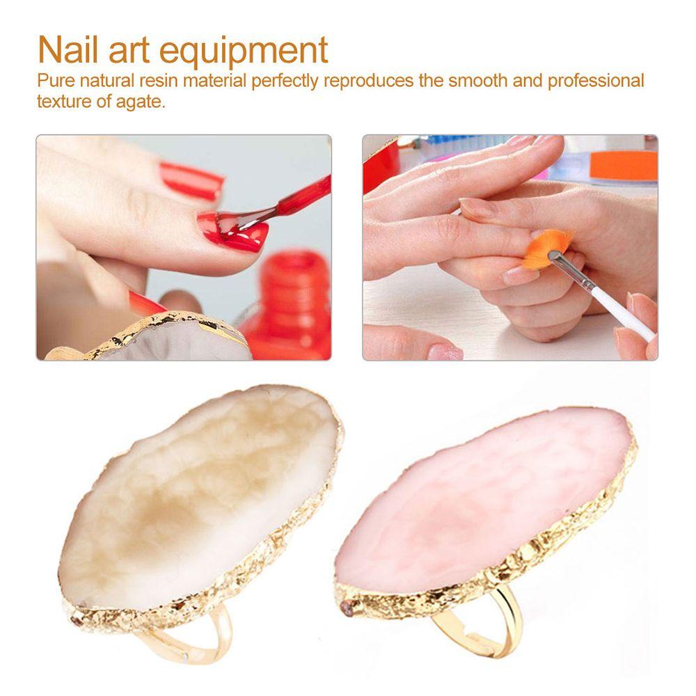 Mxbeauty Alat Manicure Finger Ring Plate Peralatan Nail Art Perekat Lem Berdiri Tempat Lem Bulu Mata