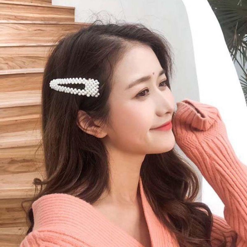 Jepit Mutiara Korea Besar 1 Set isi 10pc Grosir Hair clips hairpins pearl