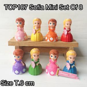 Paling Dicari] Top187 Sofia Mini Set Of 8 Pajangan Mainan Anak Hiasan Kue Tart Ultah