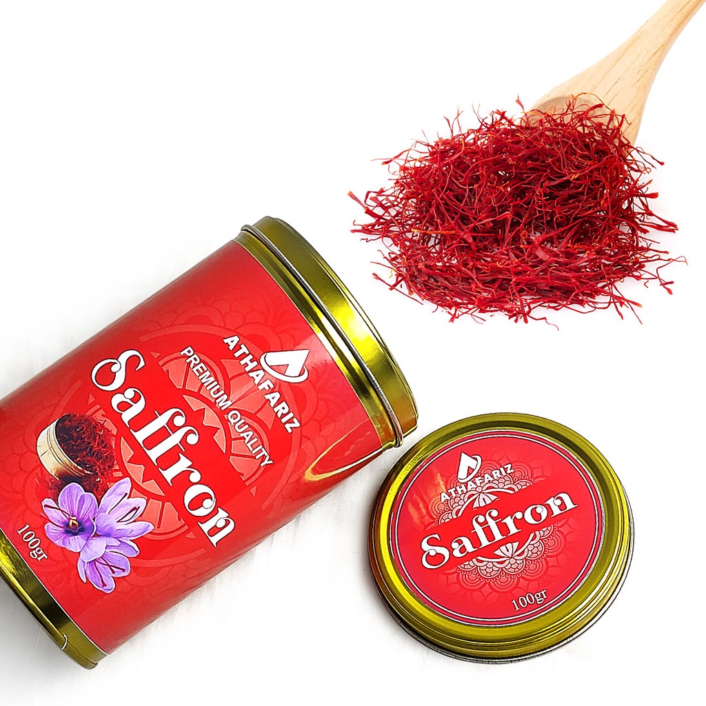 Saffron Negin 100 Gr Original Athafariz / Safron Super Negin Premium Kemtan