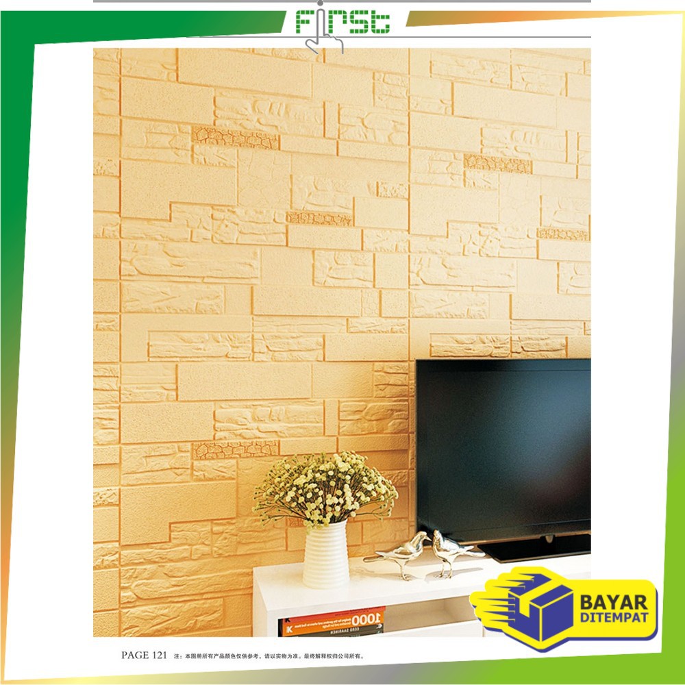 FH-C217 - C224 Wallpaper 3D Foam Motif / Wallfoam Sticker Dinding Kamar / Walpaper Dinding Bata-4